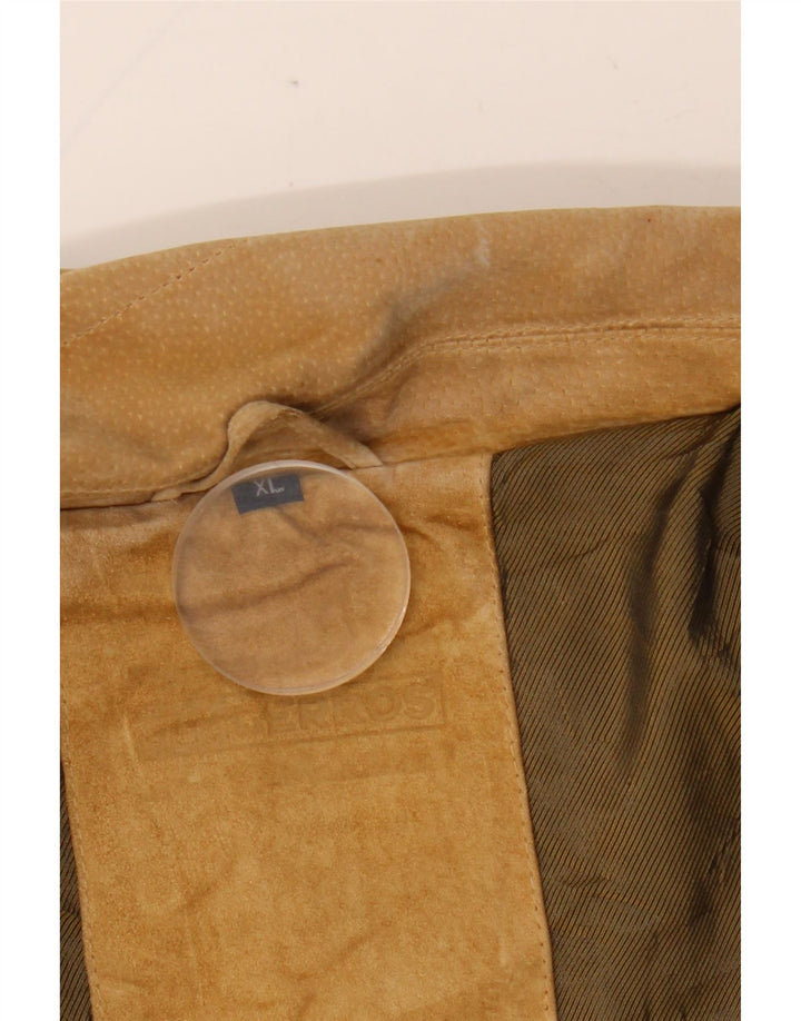 Giacca in pelle scamosciata da uomo LERROS UK 42 XL in pelle beige