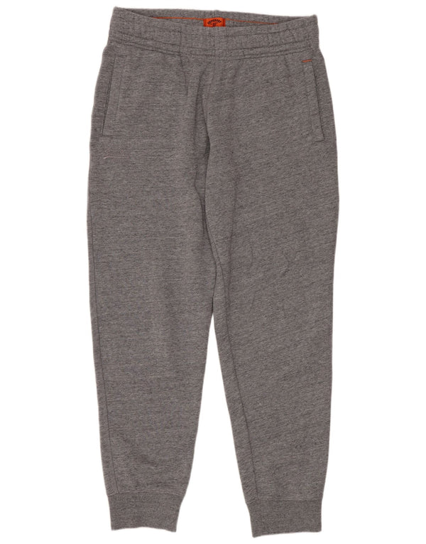 Pantaloni da tuta da uomo Superdry Joggers in cotone chiazzato grigio medio