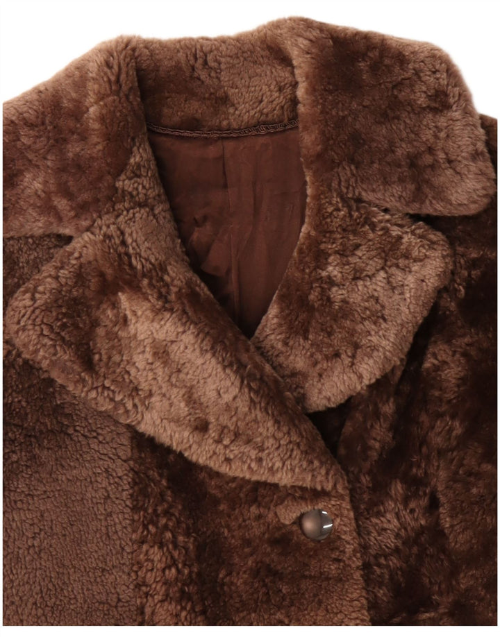 Giubbotto Shearling Doppio Petto Donna Anfor IT 44 Marrone Medio