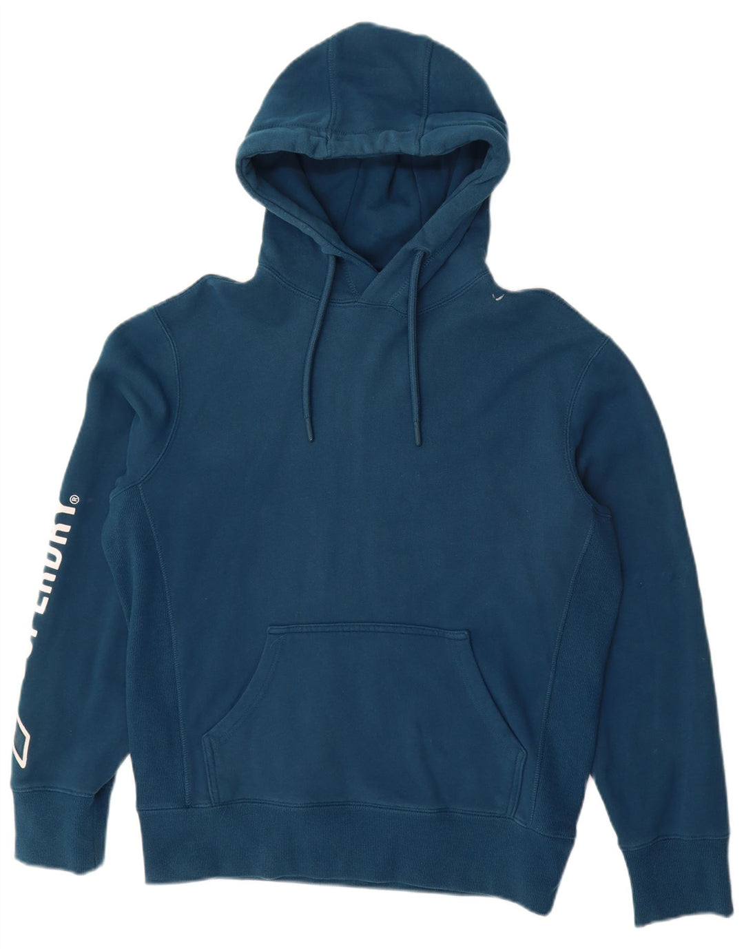 Maglione con cappuccio grafico da uomo SUPERDRY piccolo in cotone blu