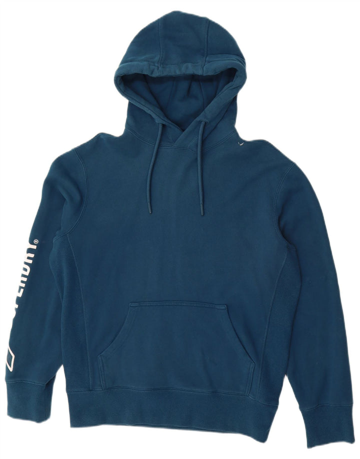 Maglione con cappuccio grafico da uomo SUPERDRY piccolo in cotone blu