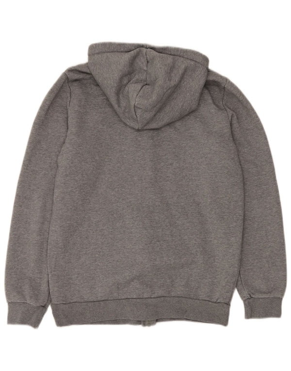 PUMA Felpa con cappuccio e zip grafica da uomo piccola in cotone grigio sportivo