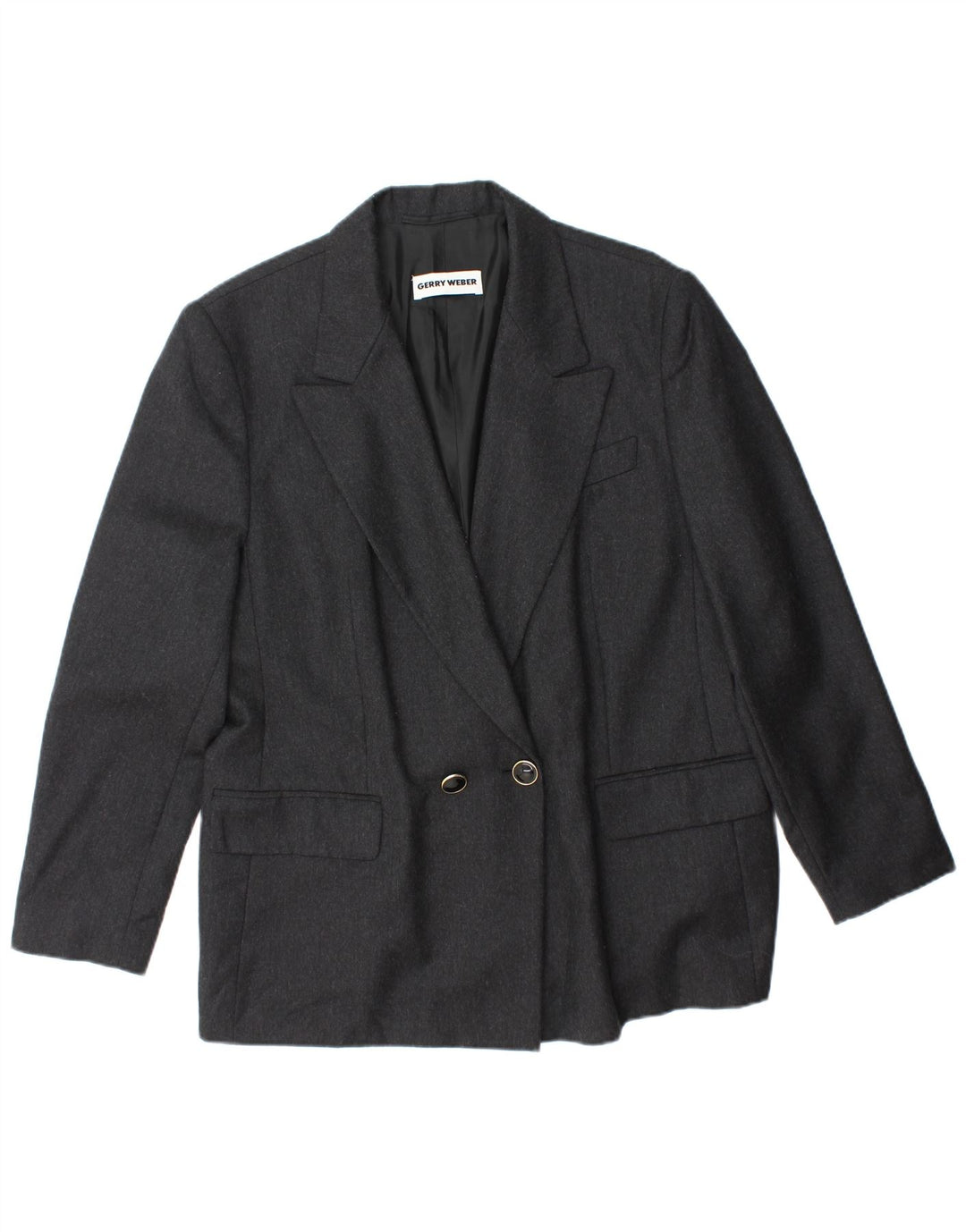 GERRY WEBER Giacca Blazer Doppio Petto da Donna IT 42 Lana Grigio Medio