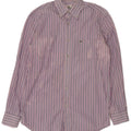 Camicia da uomo LACOSTE taglia 39 cotone a righe viola medio