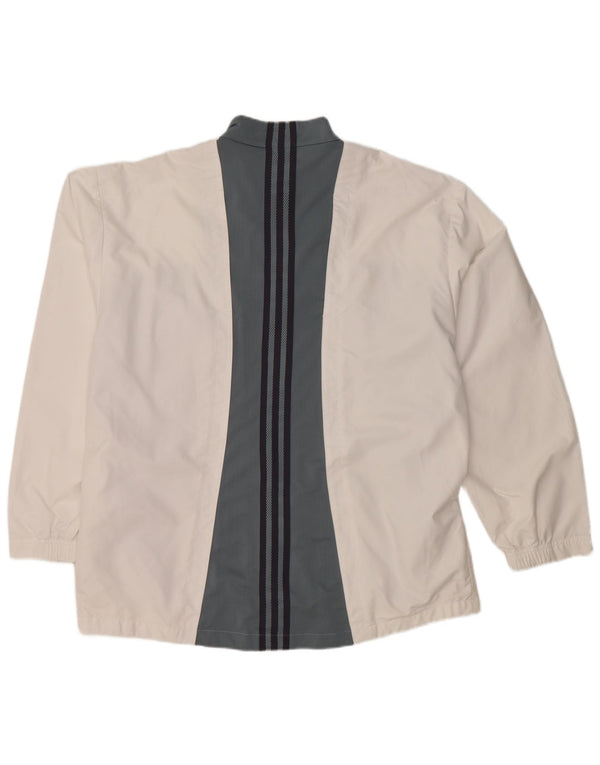 Giacca da tuta da uomo ADIDAS UK 46/48 XL Poliestere color block bianco