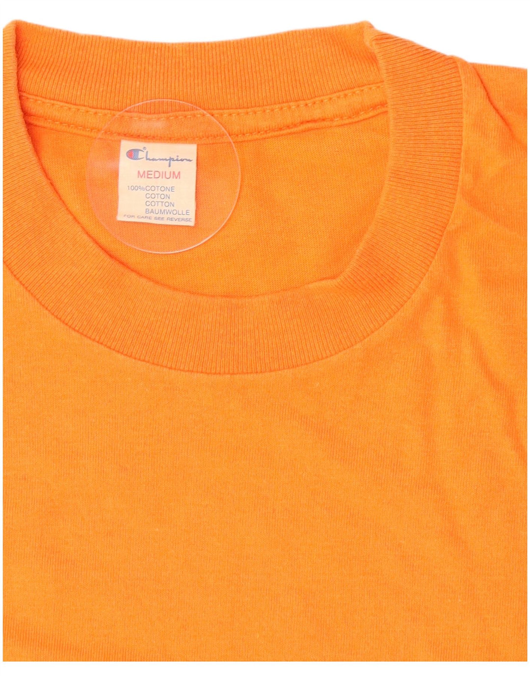 T-shirt grafica da uomo Champion Top in cotone arancione medio