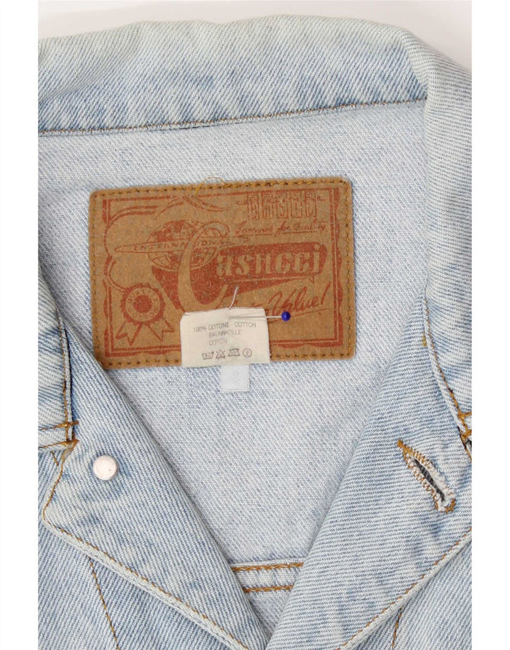 Casucci Giacca in denim da uomo UK 40 Large Blu Cotone