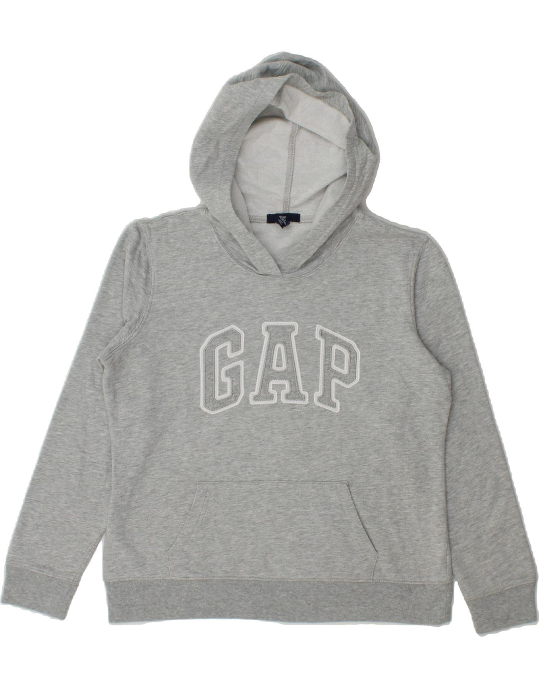 GAP Womens Oversized Graphic Hoodie Jumper UK 10 Small Grey Vintage Gap and Second-Hand Gap from Messina Hembry 