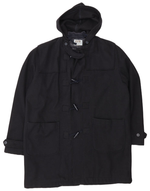Montgomery da uomo con cappuccio Rifle UK 42 XL Lana blu navy