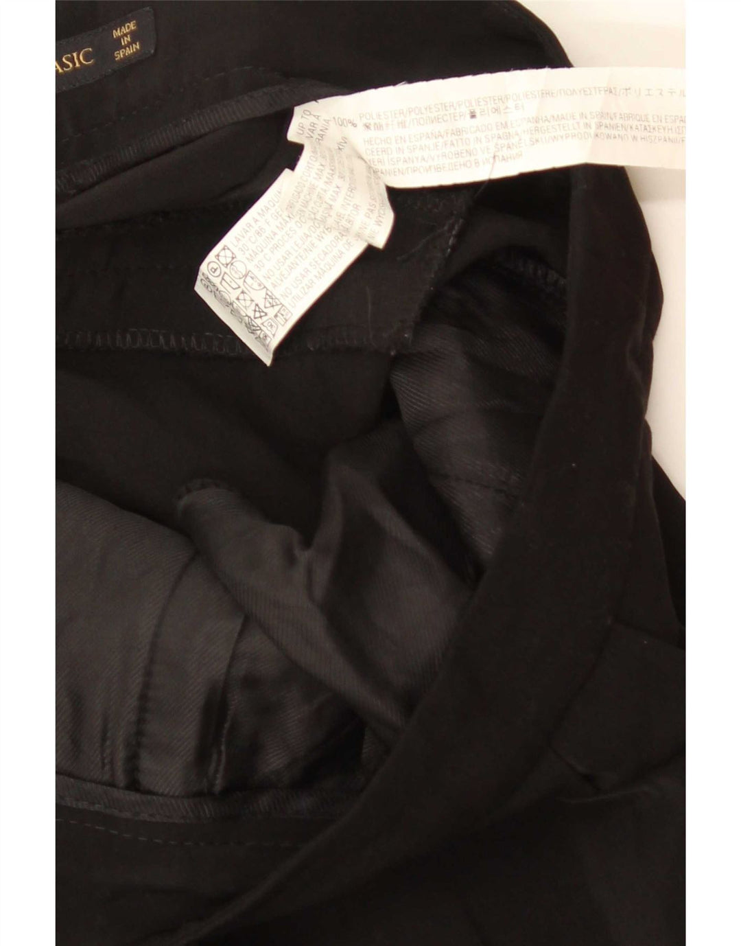 Pantaloni casual con pegging da donna Zara medi W28 L32 poliestere nero