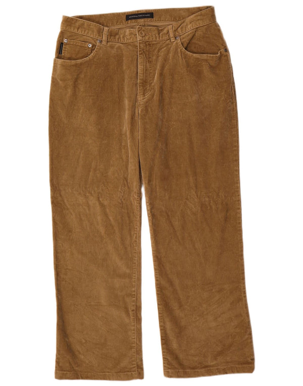 Sergio Tacchini Mens Straight Corduroy Trousers IT 50 Large W34 L27 Brown