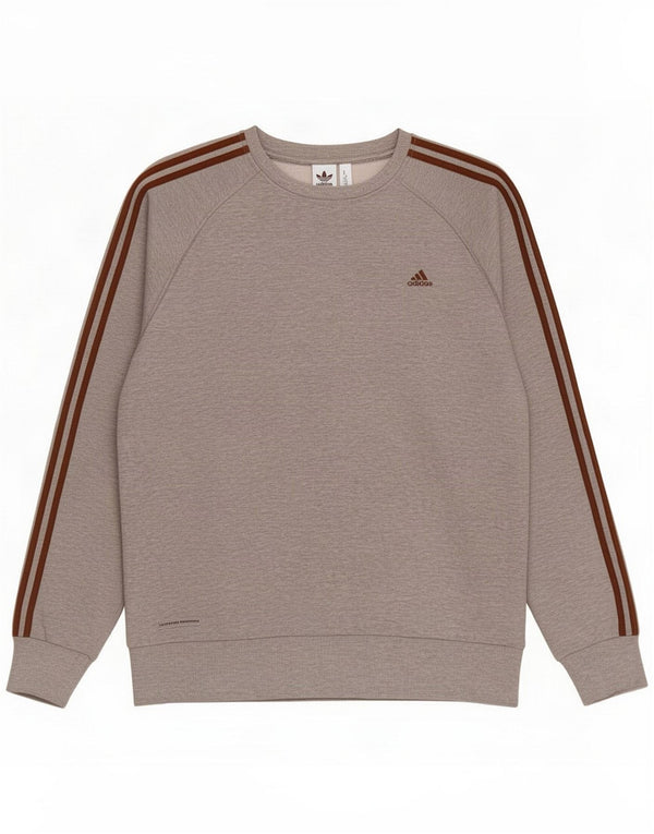 Adidas Uomo Felpa Maglione 2XL Grigio Cotone