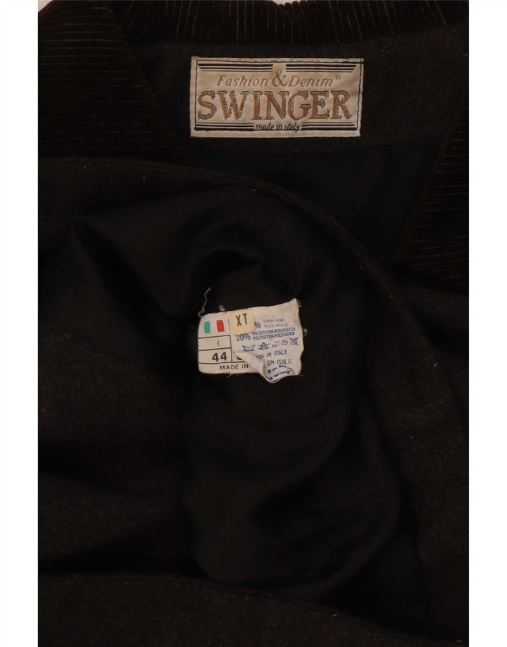 Giacca Bolero Doppio Petto Da Donna Swinger IT 44 Lana Grigio Medio