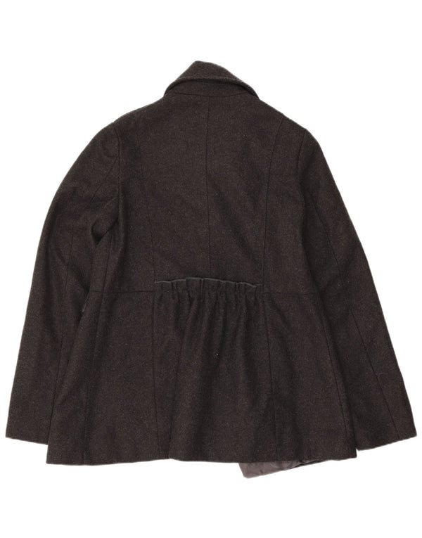 Cappotto Militare Bambina Benetton 10-11 Anni XL Grigio Lana