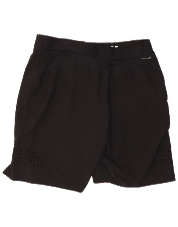 Pantaloncini da bagno grafici da uomo Reebok medio nero in poliestere