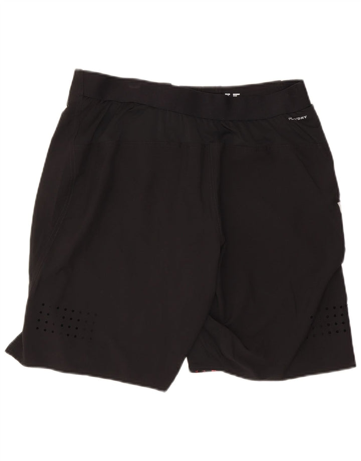 Pantaloncini da bagno grafici da uomo Reebok medio nero in poliestere