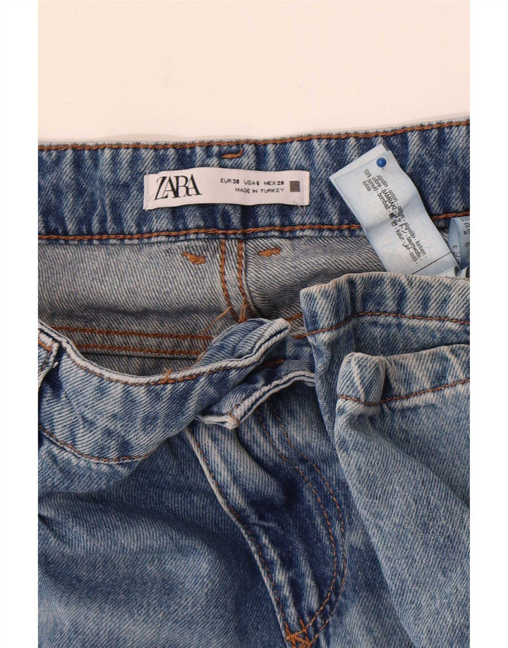 Jeans svasati da donna Zara EU 38 Small W28 L32 cotone blu