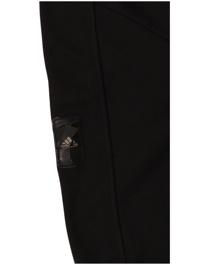 Giacca da ginnastica da uomo Adidas, giacca media, in cotone nero