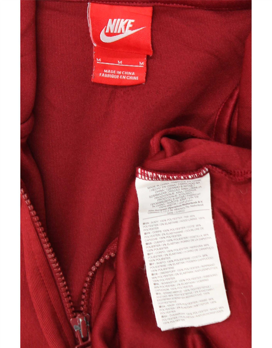 Giacca da tuta da uomo Nike, giacca media, bordeaux, in poliestere