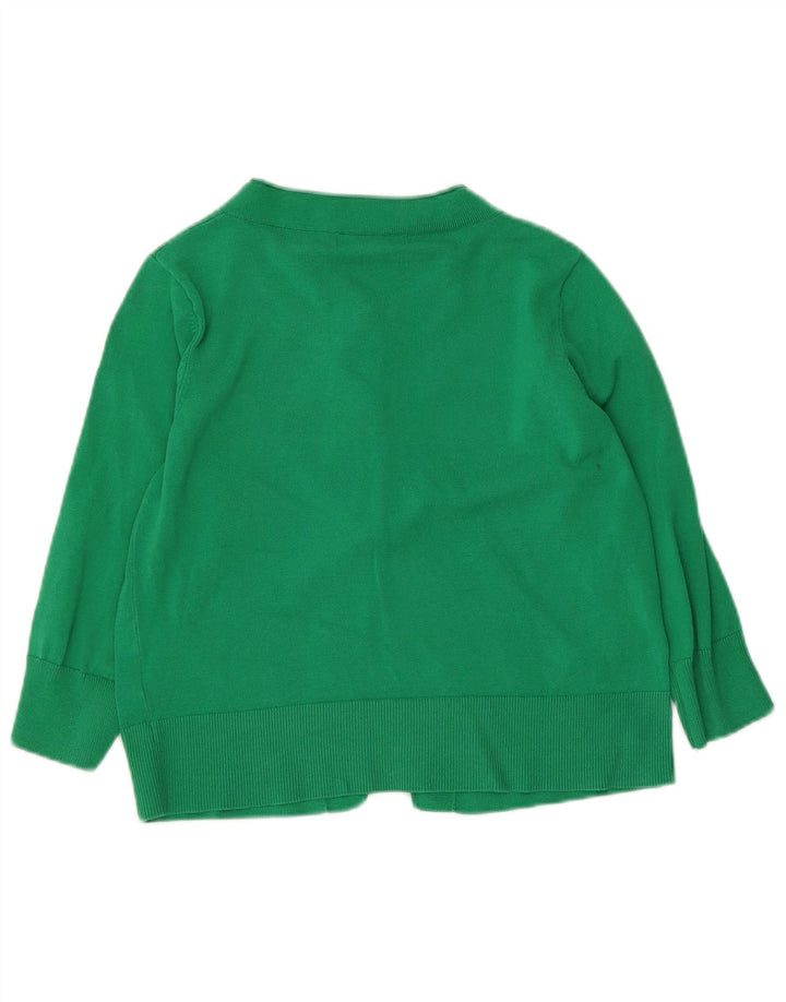Maglione cardigan corto da donna Monsoon UK 12 Cotone verde medio