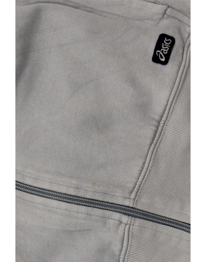 Maglione con cappuccio e zip da donna Asics UK 16 grande cotone grigio