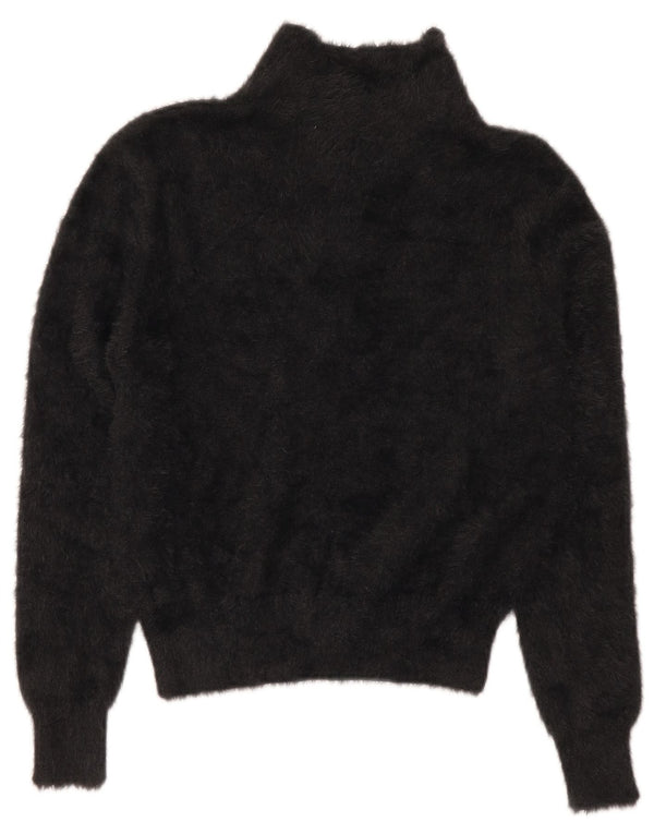 Maglione corto con collo alto da donna Zara UK 10 piccolo nylon nero