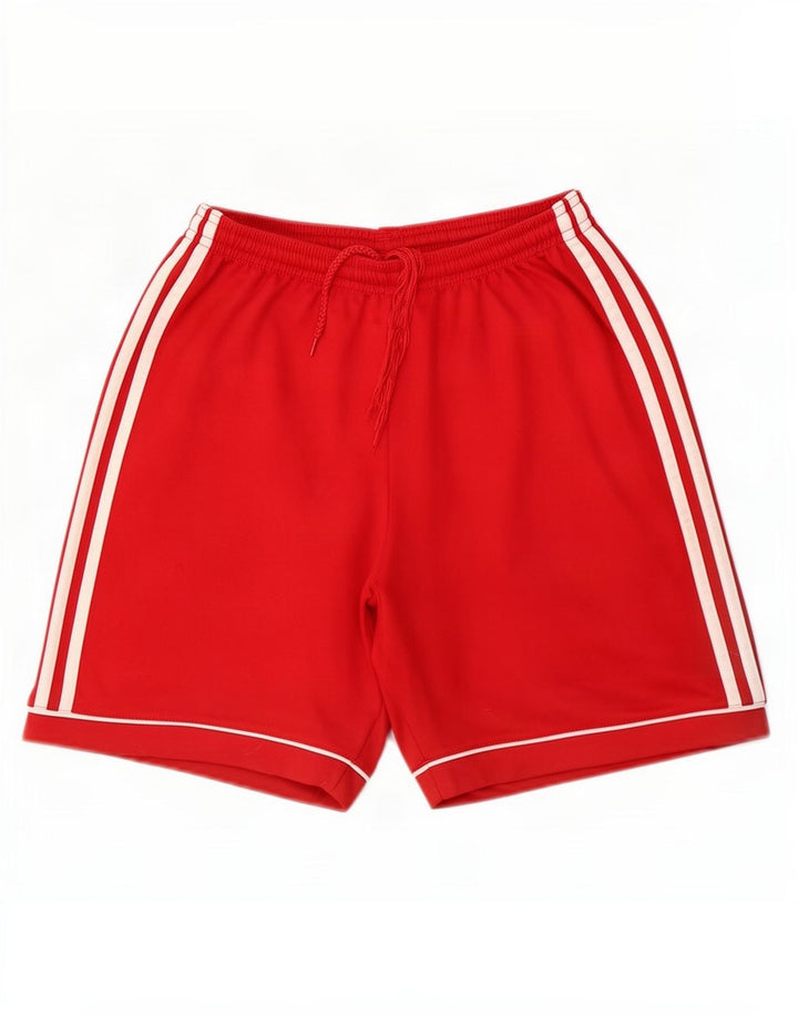 Pantaloncini sportivi Adidas Climalite da uomo piccoli in poliestere rosso