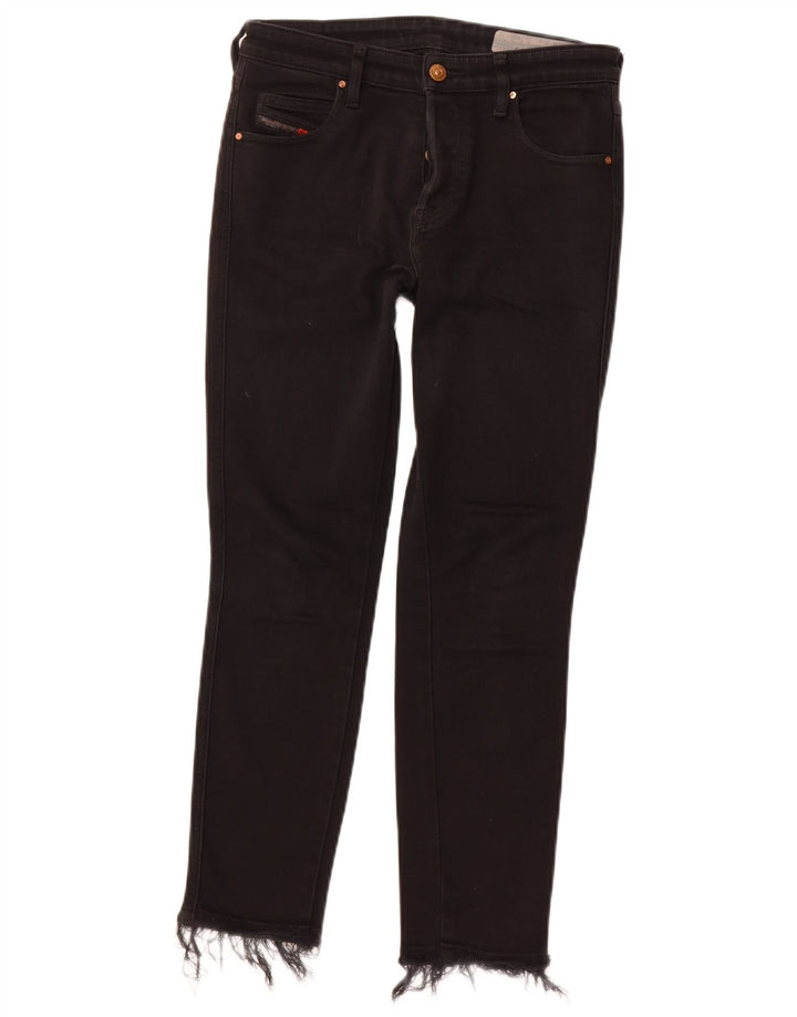 DIESEL Womens Cropped Jeans W26 L25 Black Cotton