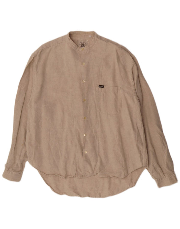 Camicia da uomo Energie grande in lino beige