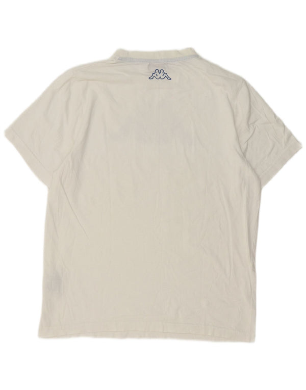 T-shirt grafica da uomo Kappa Top in cotone bianco medio