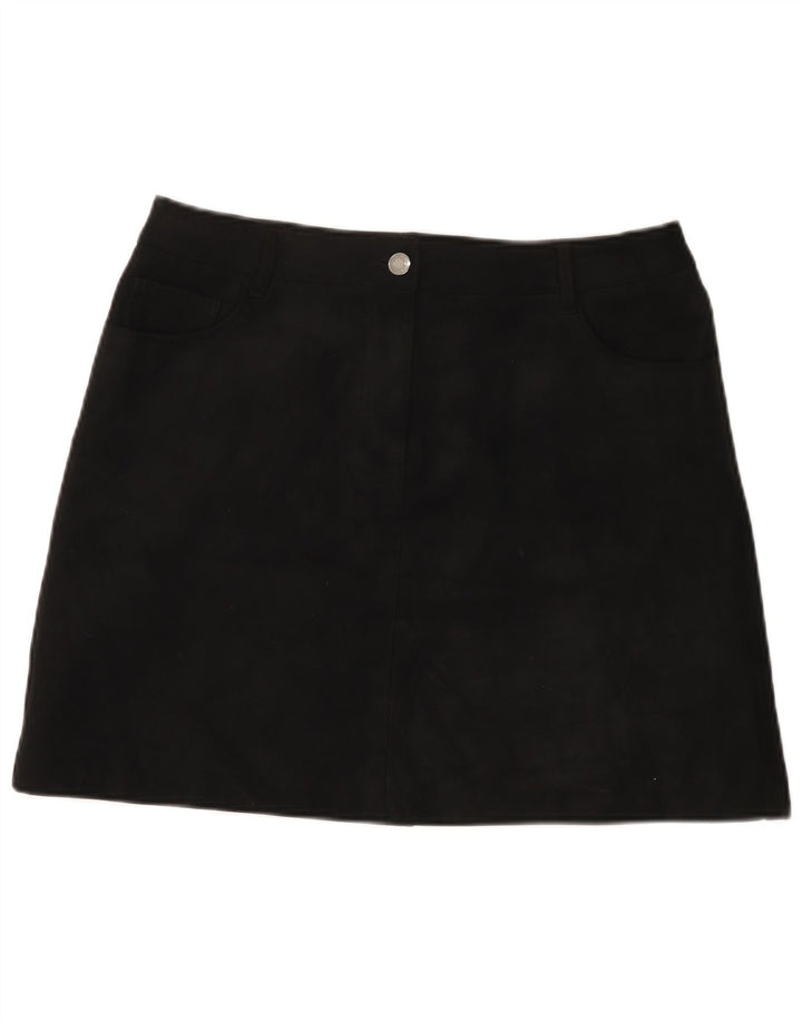 Minigonna da donna Marks & Spencer UK 14 grande W32 poliestere nero