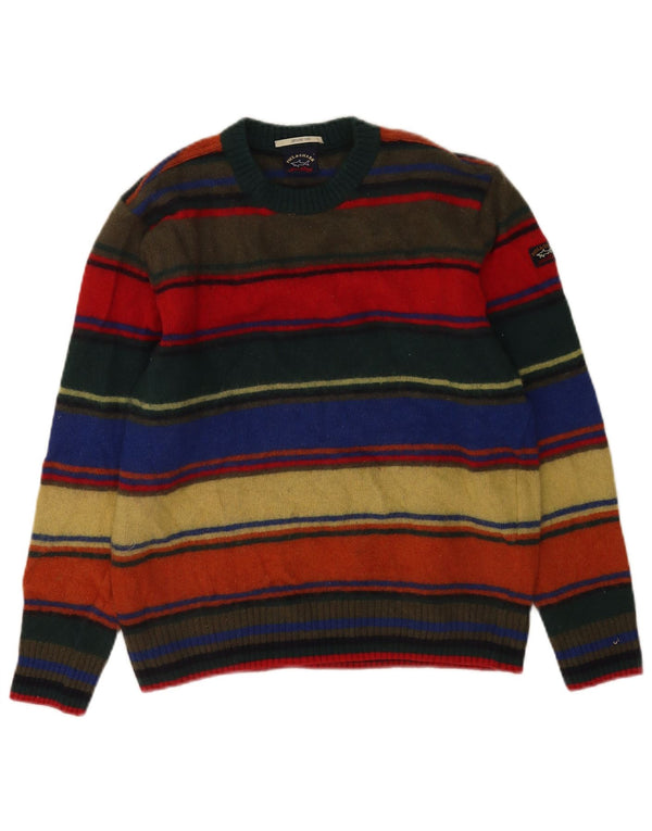 Maglione maglione girocollo da donna Paul & Shark UK 16 grande multicolore