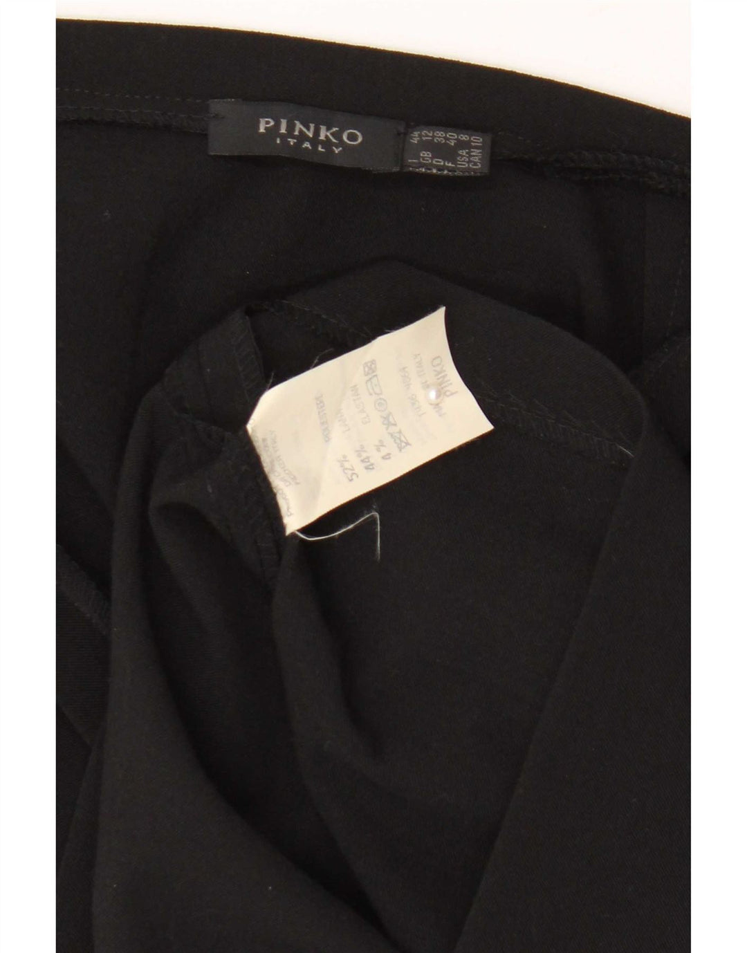 Minigonna da donna Pinko UK 12 media W30 poliestere nero