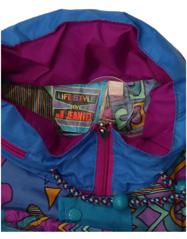 Giacca antipioggia da uomo J Jeantex con motivo astratto IT 50/52 XL Blu Colourblock