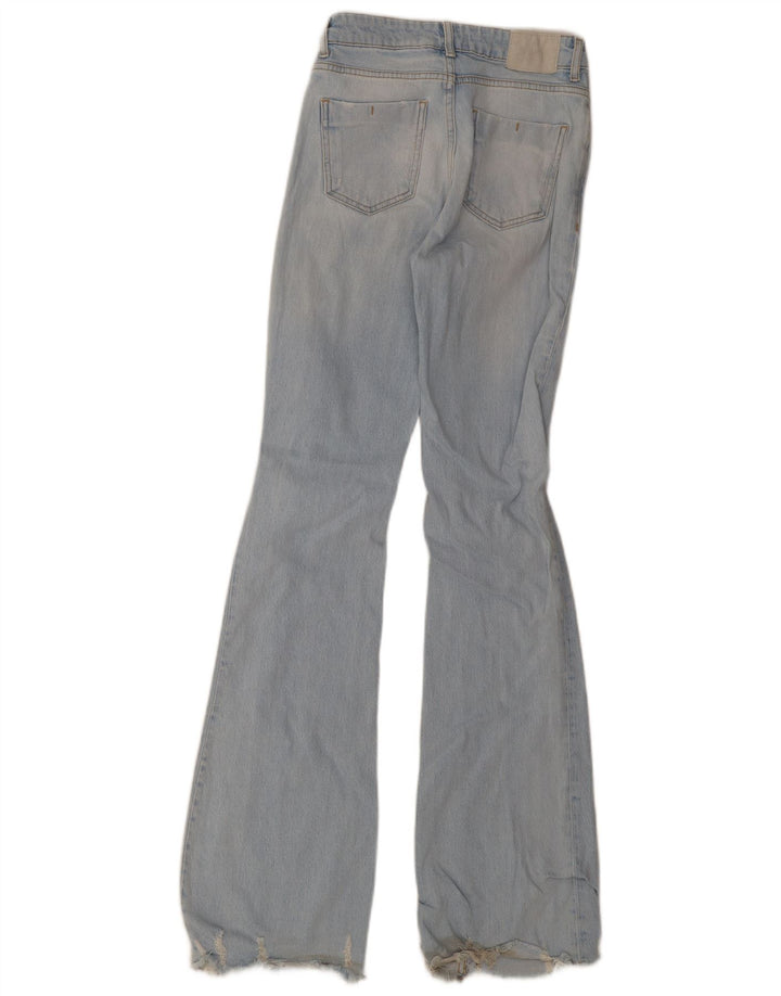 Jeans svasati alti invecchiati Zara da donna EU 34 2XS W24 L36 Blu