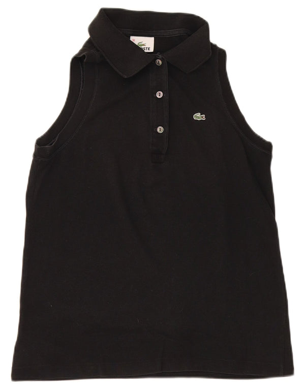Polo senza maniche da donna Lacoste taglia 38 media cotone nero