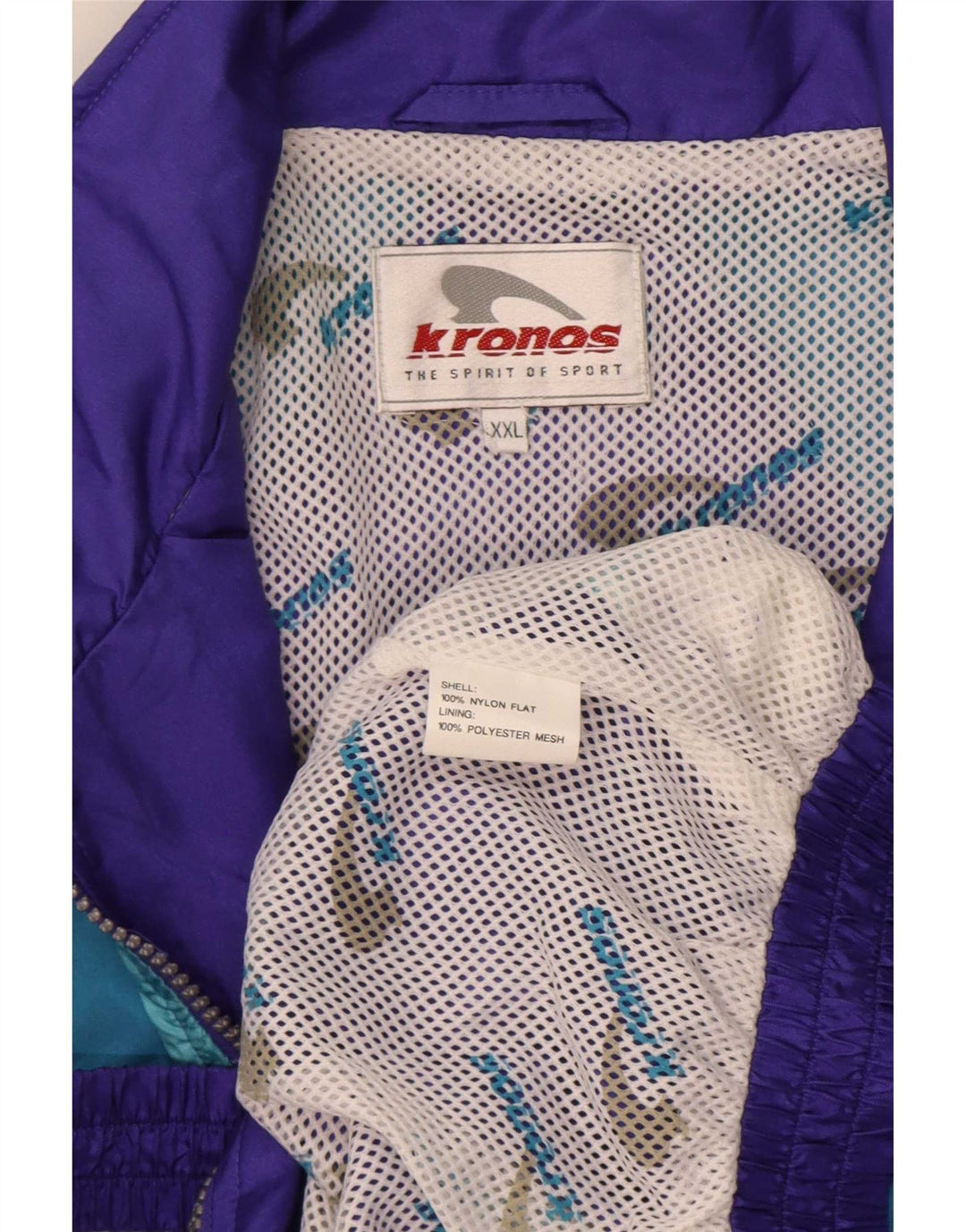 Giacca da tuta da uomo Kronos 2XL Nylon color block viola