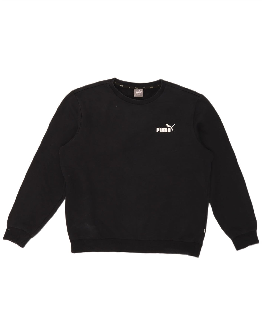Felpa da uomo Puma Maglione grande in cotone nero