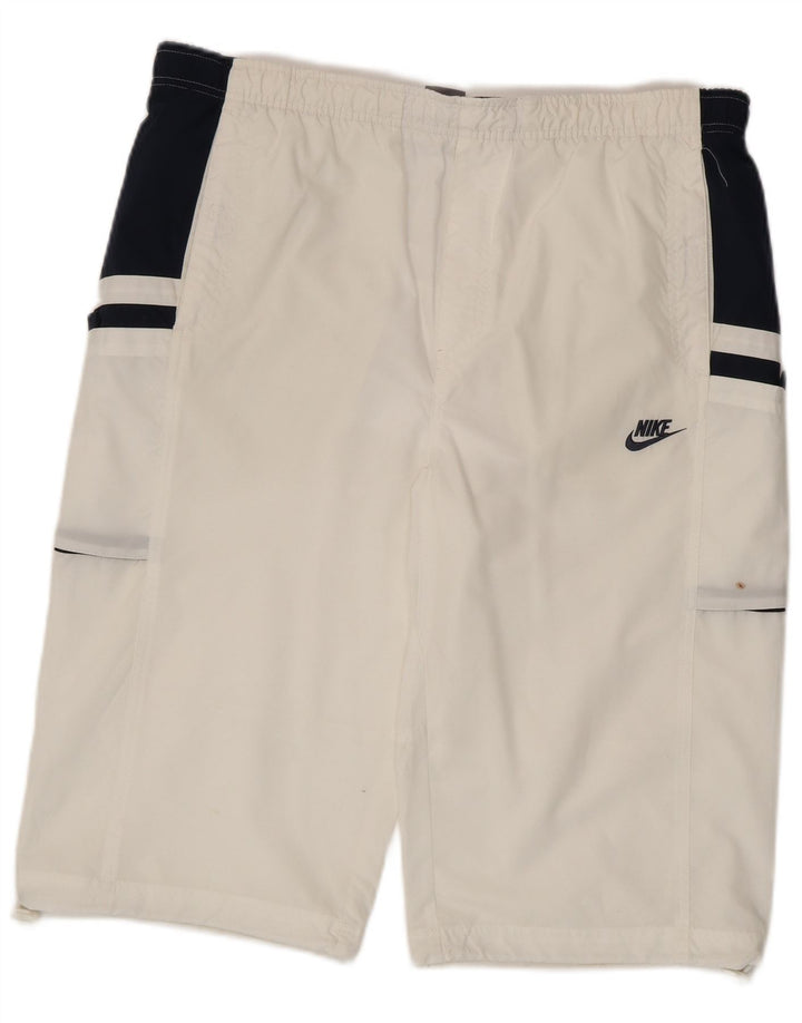 Pantaloncini sportivi Nike da uomo UK 37/39 XL Poliestere color block bianco