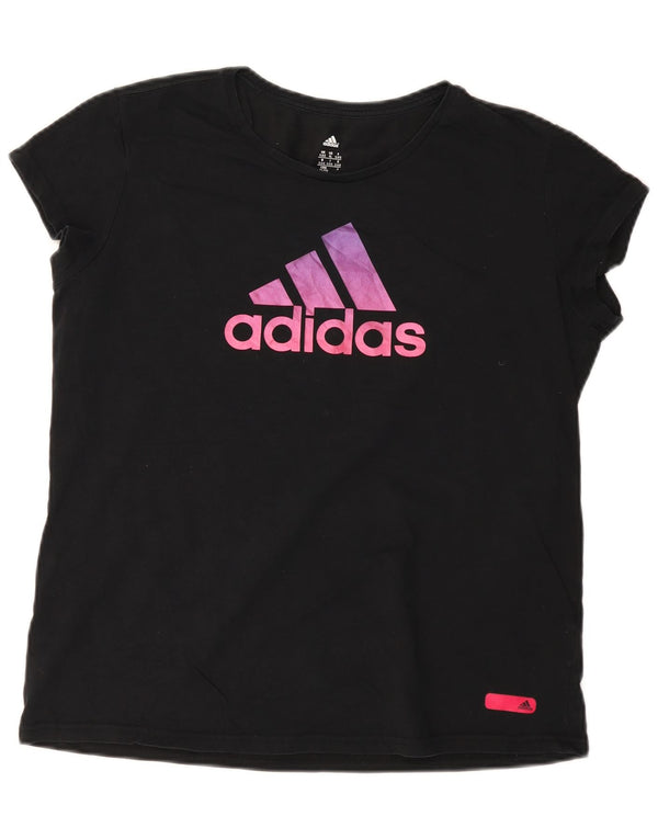 T-shirt grafica da donna Adidas Top UK 20/22 XL cotone nero