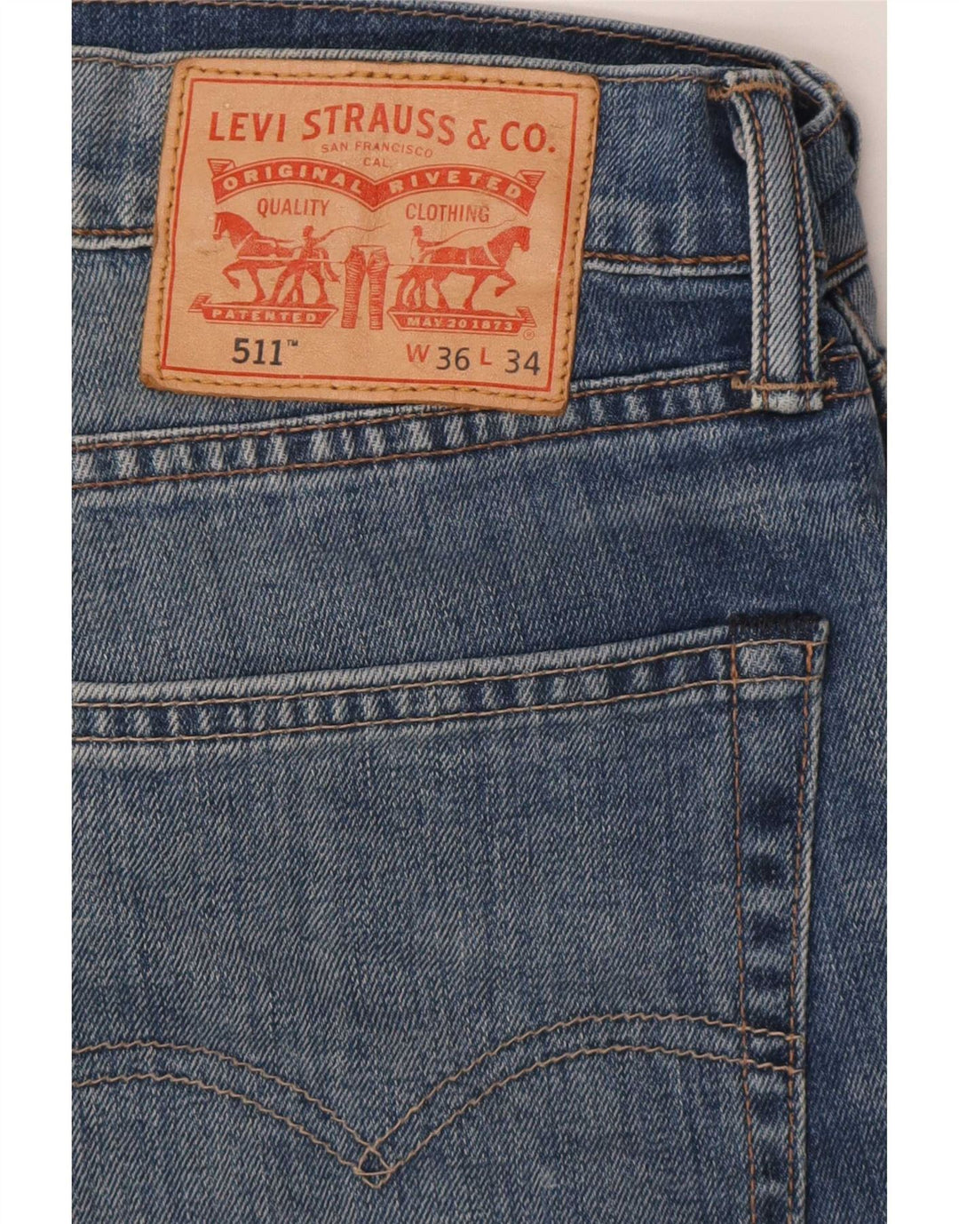 Levi's Uomo 511 Jeans slim affusolati W36 L28 Cotone blu