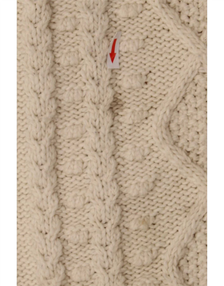 Maglione maglione oversize con collo dolcevita da donna Zara UK 16 grande beige