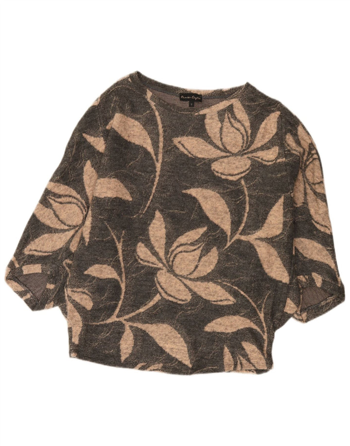 Maglione da donna Phase Eight con scollo a barca a pipistrello UK 12 Grigio medio