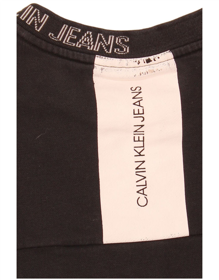Calvin Klein Jeans Felpa grafica da uomo Maglione color block medio nero