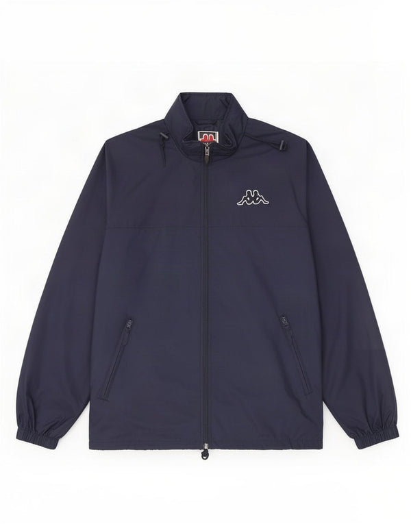 Giacca antipioggia da uomo con cappuccio Kappa UK 42 XL Blu Navy Nylon