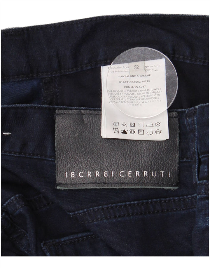Jeans dritti da uomo CERRUTI 1881 W32 L27 cotone blu navy