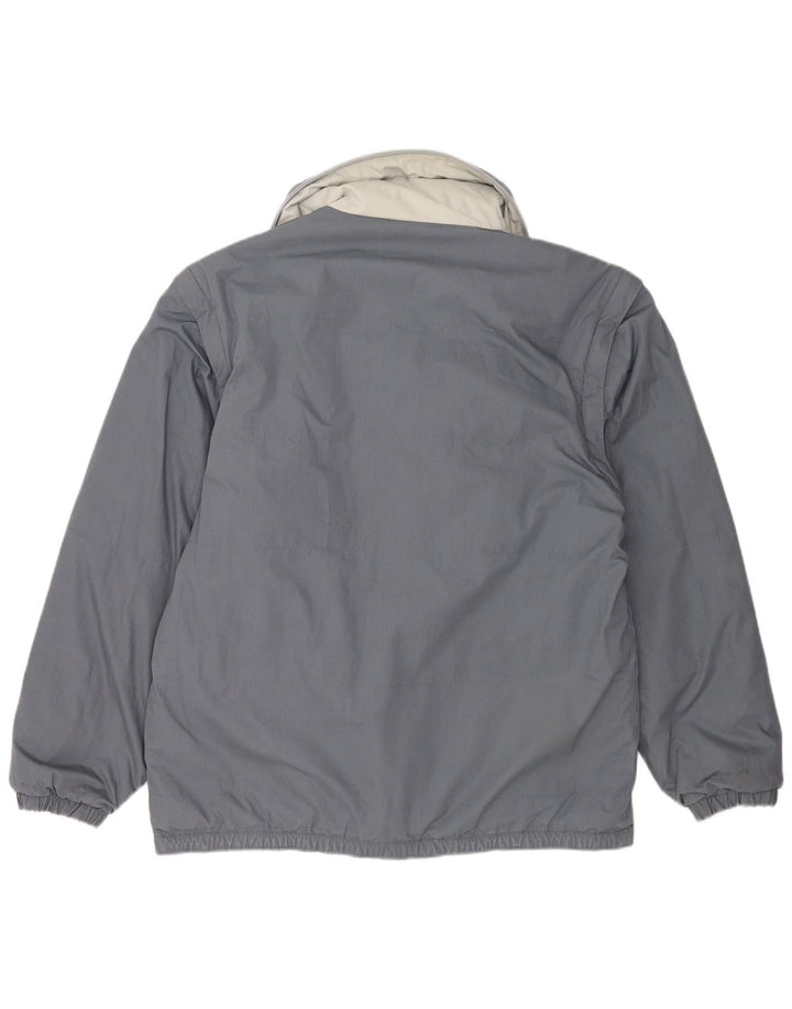 Giacca imbottita reversibile da uomo North Land UK 40 grande poliestere grigio