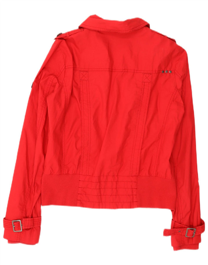 Giacca militare da donna Esprit UK 14 grande cotone rosso