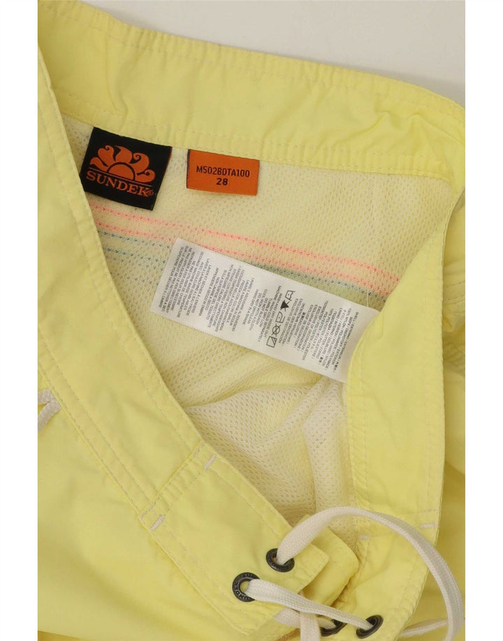 Pantaloncini da bagno da uomo Sundek piccoli in nylon giallo
