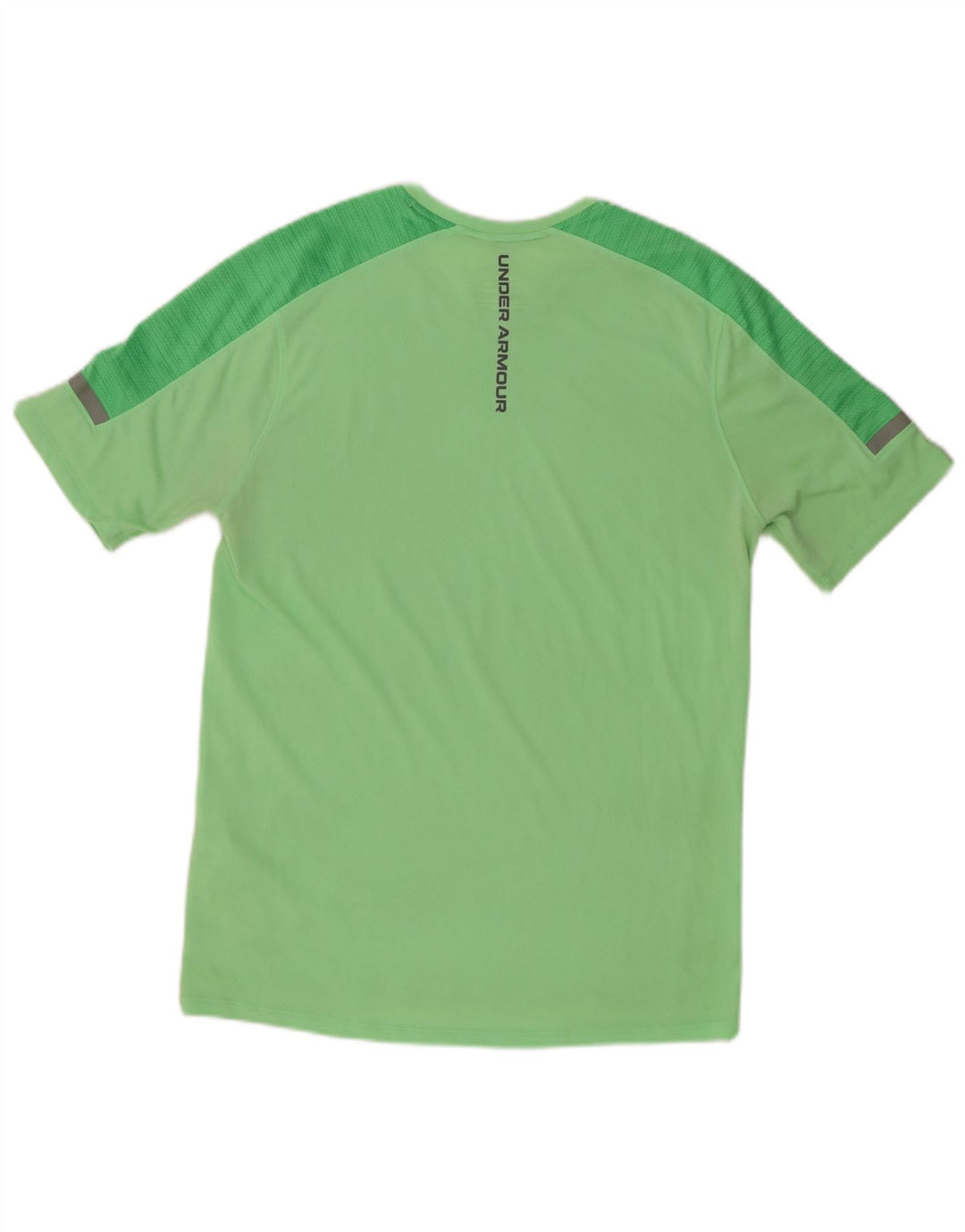 T-shirt grafica da uomo UNDER ARMOUR Top piccolo in poliestere color block verde
